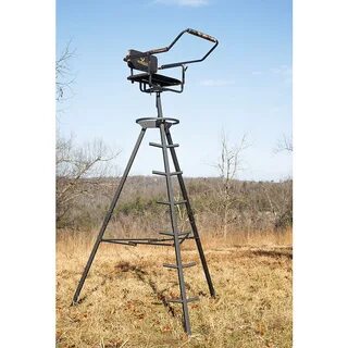 13' Hunting Tripod Stand Tree Blind Outdoor Game Deer Woods 