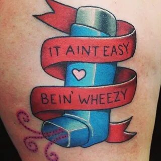 Pin by Kelly Bliven on random Inhaler tattoo, Awareness tatt