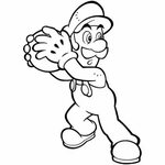 Free printable Luigi coloring pages