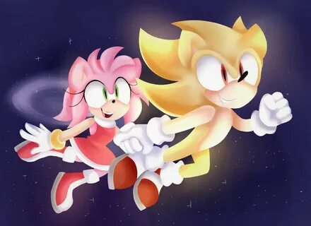 Super Sonic and Amy by AppleyYoshi Sonic and amy, Sonic, Sha