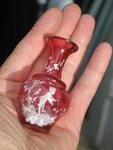 Vintage : uncommon apprentice piece Victorian Cranberry glas