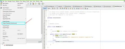 Trouble Using Java Command-Line Arguments in NetBeans