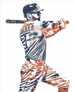 Carlos Correa Houston Astros Pixel Art 2 Art Print by Joe Ha