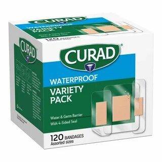 CURAD Waterproof Bandage Variety Pack Included; In stock 3 Styles Assort