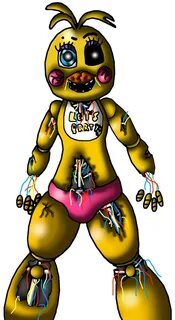 Withered Toy Chica-No Background- by CrossoverGamer on Devia