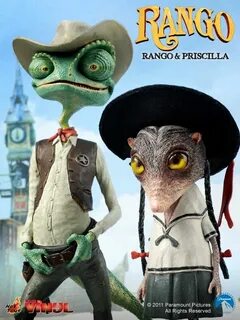 Hot Toys Rango and Priscilla vinyl collectible set (Deluxe V