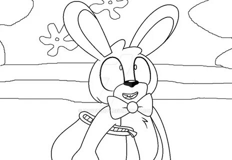 Fnaf Coloring Pages Bonnie Page Cartoon Sketch Coloring Page