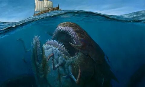 Sea Monsters - Creepy Gallery Mythical Sea Creatures, Deep Sea Creatures, P...