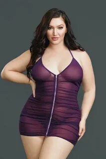 Plus Size Purple Lingerie- Sexy Purple Chemise Dreamgirl 115