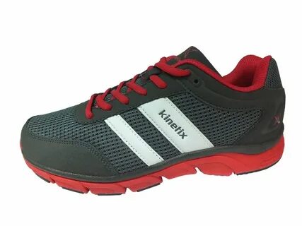 Kinetix Marka Bağcıklı Gri Kırmızı Erkek Spor Ayakkabı, http