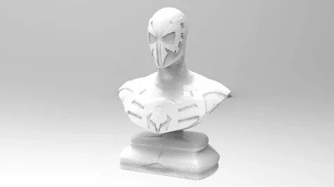 3d print model spider man bust cgtrader