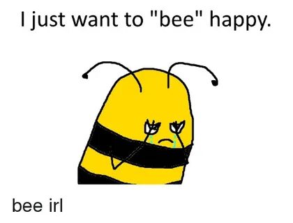 I Just Want to Bee Happy Bee Irl Happy Meme on astrologymeme