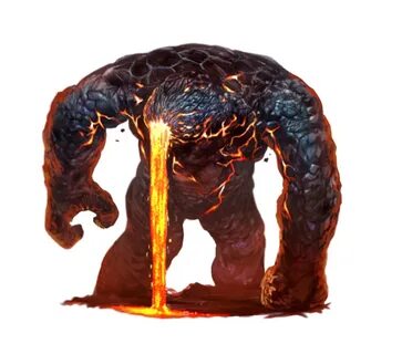 Lava Elemental - Pathfinder PFRPG DND D&D 3.5 5E 5th ed d20 