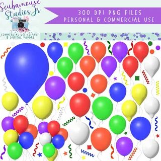 Balloon clipart confetti clipart balloons clipart party Etsy