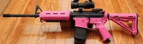 Скачать обои pink, ar15, assault rifle, magpul, раздел оружи