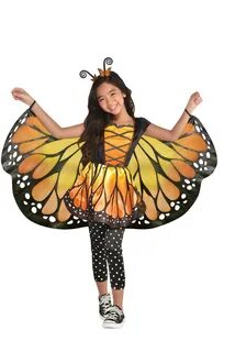 Monarch Butterfly Girls Child Cute Insect Halloween Costume 