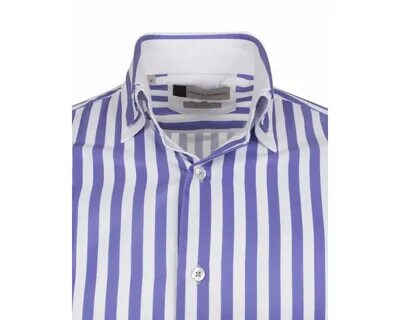 Buy purple and white striped long sleeve shirt cheap online