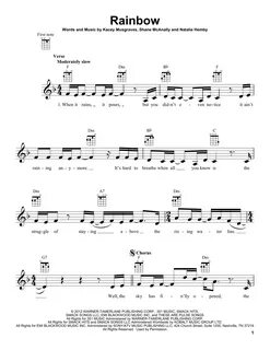 Rainbow Sheet Music Kacey Musgraves Ukulele