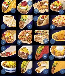 Taco Bell Menu Items by Picture Taco bell, Menu items, Tacos