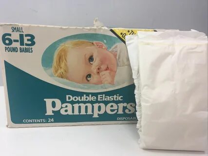 Купить Vintage Double Elastic Pampers Plastic Backed Diaper 