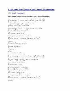 Lyric and chord guitar creed