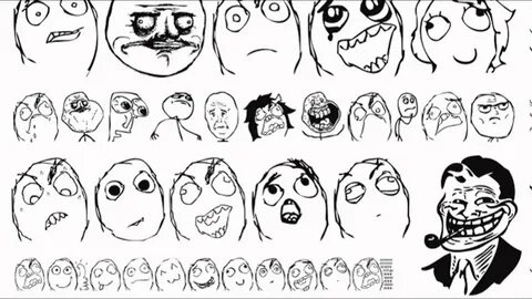 How to Draw a Trollface (53 photos) " Рисунки для срисовки и