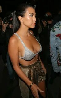 Kourtney Kardashian Wears Nothing But A Bra While Out In Par