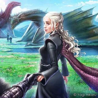 Daenerys Targaryen digital art by Yagi Hikaru