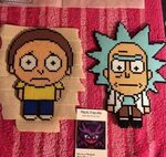 Pocket Rick and Pocket Morty by perlerplayland #rick_and_mor