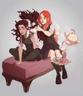 Hermione and Ginny by DJune-y on DeviantArt