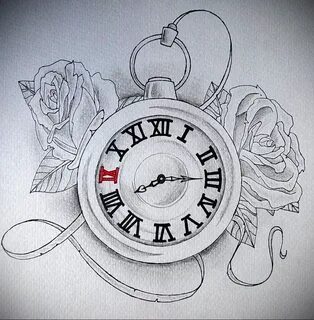 Фото эскиза для тату часы 19.01.2021 № 0037 - tattoo clock s
