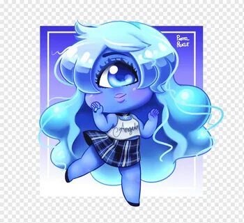 Chibi Drawing Sapphire Fan art, sapphire, purple, blue, viol