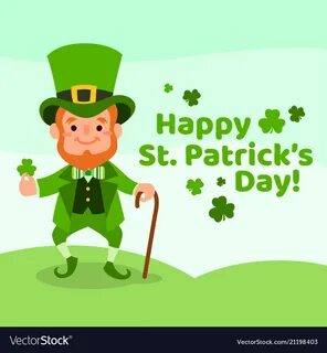 Happy st patricks day with leprechaun Royalty Free Vector