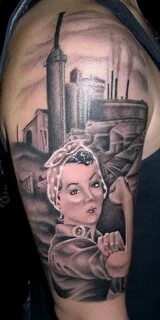 Rosie and a steel mill -- this might be my favorite tattoo c