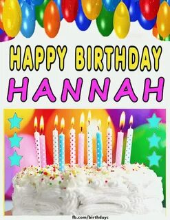 Happy Birthday Hannah images gif - Happy Birthday Greeting C