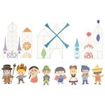 It's a Small World Girls Large Decal Wall Decorations Alexan