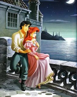 Walt ডিজনি Book প্রতিমূর্তি - Prince Eric & Princess Ariel -