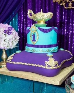 Royal princess Jasmine 1st birthday 💜 cake by @sweetcreation