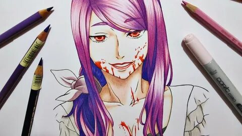 Speed Drawing Rize Kamishiro Tokyo Ghoul - YouTube