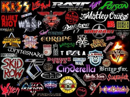 theglammetal - 80s Glam Hair Metal Rock band logos, Heavy me