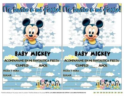 √ 99 ou plus baby shower invitaciones de mickey mouse bebe p