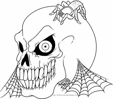 halloween coloring pages printable - Google Search Skull col