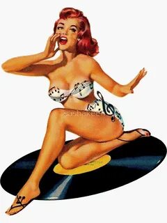 Vintage Pinup Girls Stickers Redbubble