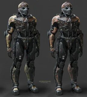 Armor concept, Futuristic armour, Combat armor