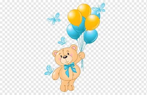 Teddy bear graphy Balloon, bear, animals, carnivoran, baby T