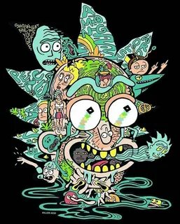 Psychedelic Rick and Morty Rick and morty drawing, Rick and 