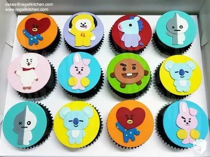 K-pop BT21 Cupcakes Cakes by The Regali Kitchen Bts birthday