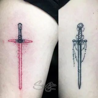 kylo ren lightsaber tattoo Lightsaber tattoo, Minimalist tat