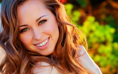 brunettes women smiling faces riley reid portraits 1920x1200