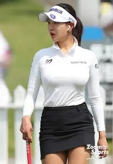 Hottest Biggest Boobs Female Golfer Yoo Hyun Joo HD Wallpape